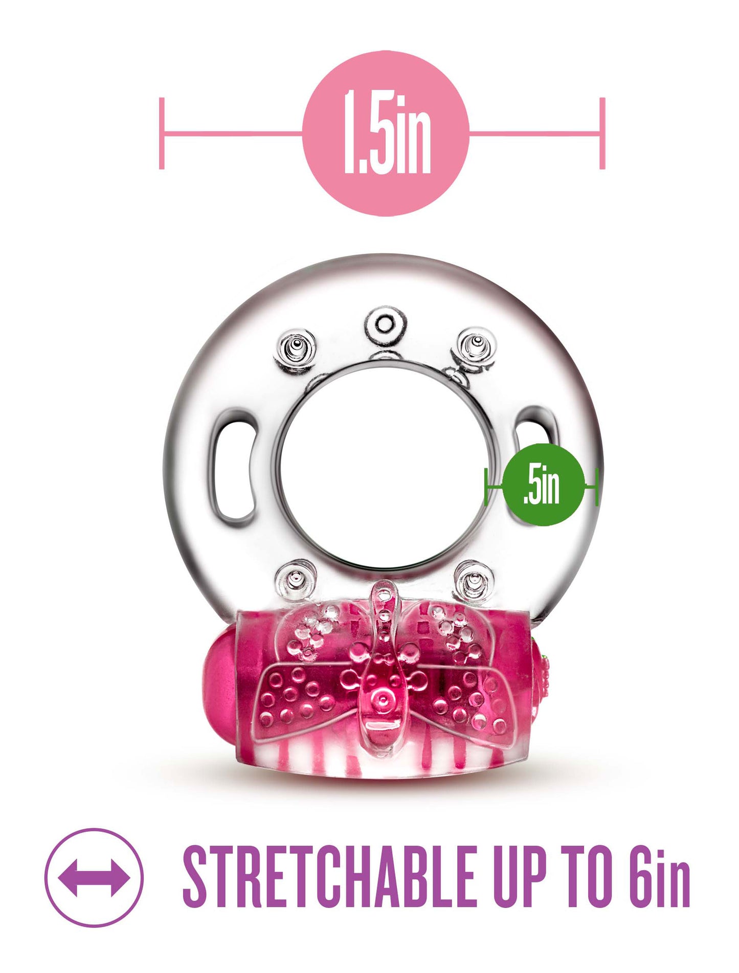 Play With Me - Arouser Vibrating C-Ring - Pink | 850002870473 | Available at EroticWarehouse.com