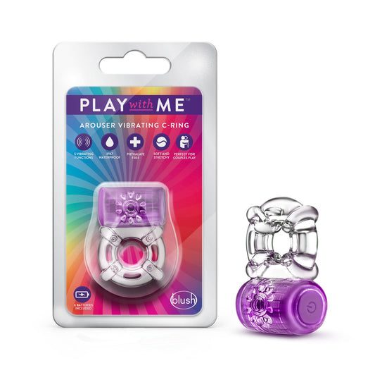 Play With Me - One Night Stand Vibrating C-Ring - Purple | 850002870466 | Available at EroticWarehouse.com