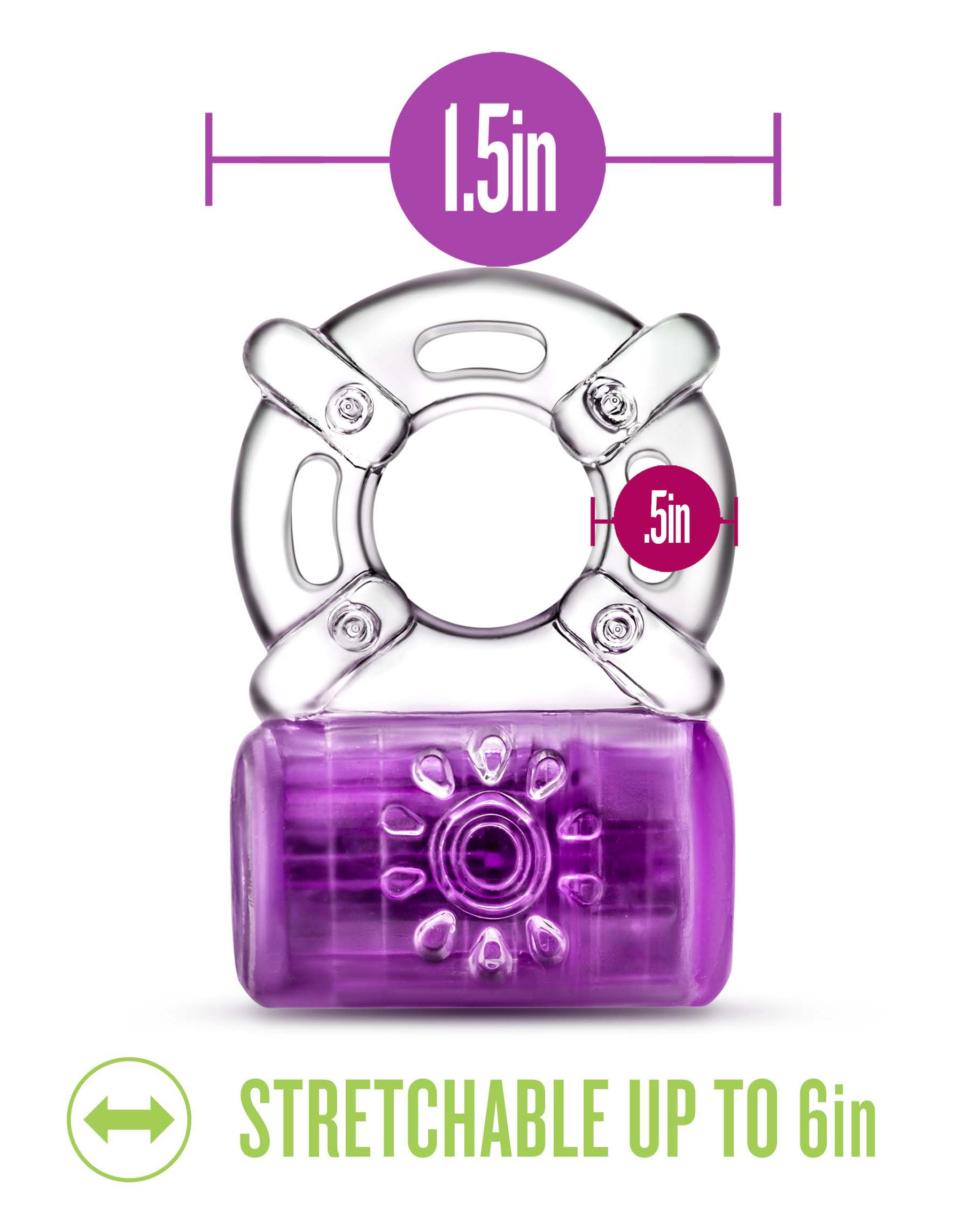 Play With Me - One Night Stand Vibrating C-Ring - Purple | 850002870466 | Available at EroticWarehouse.com