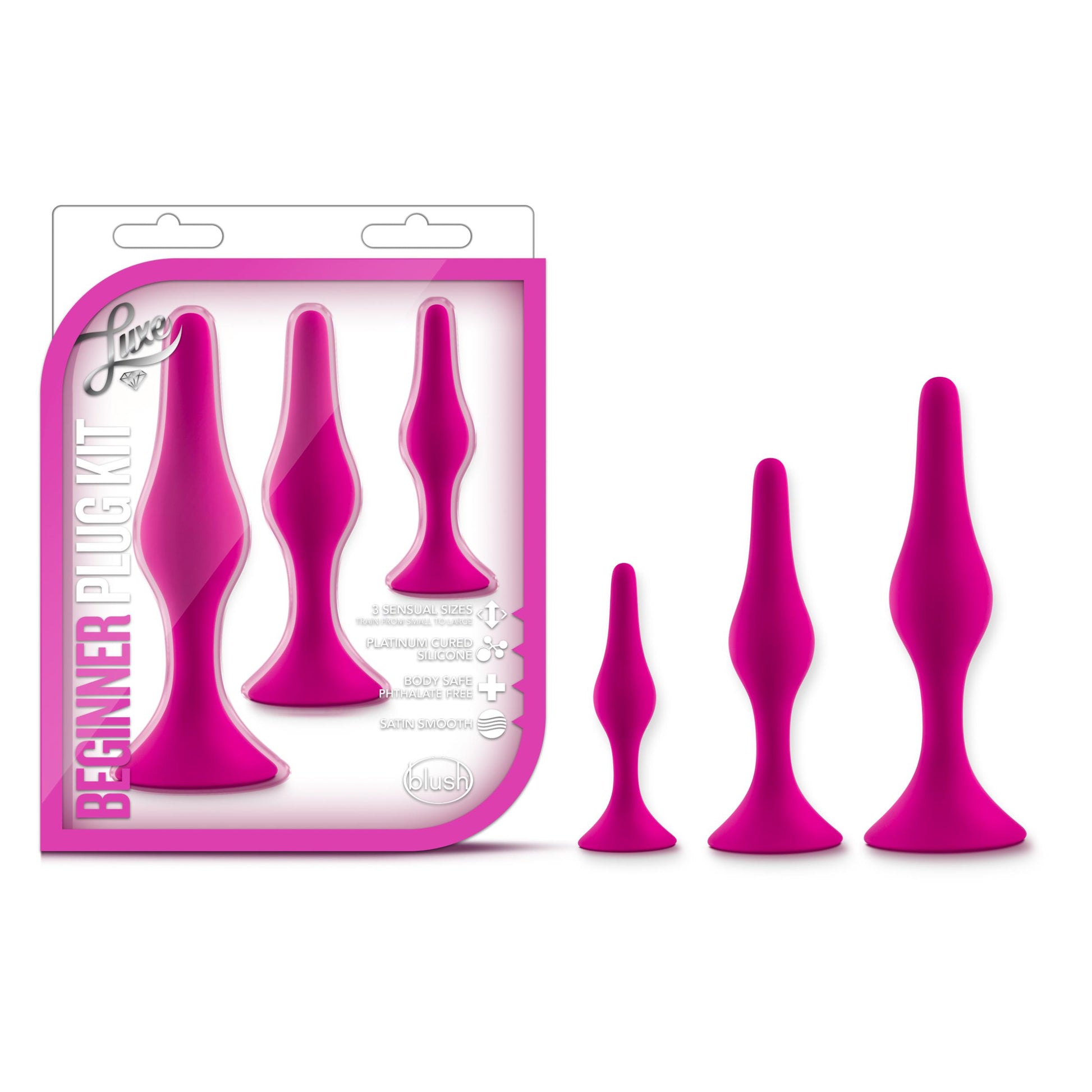 Luxe - Beginner Plug Kit - Pink | 819835022770 | Available at EroticWarehouse.com