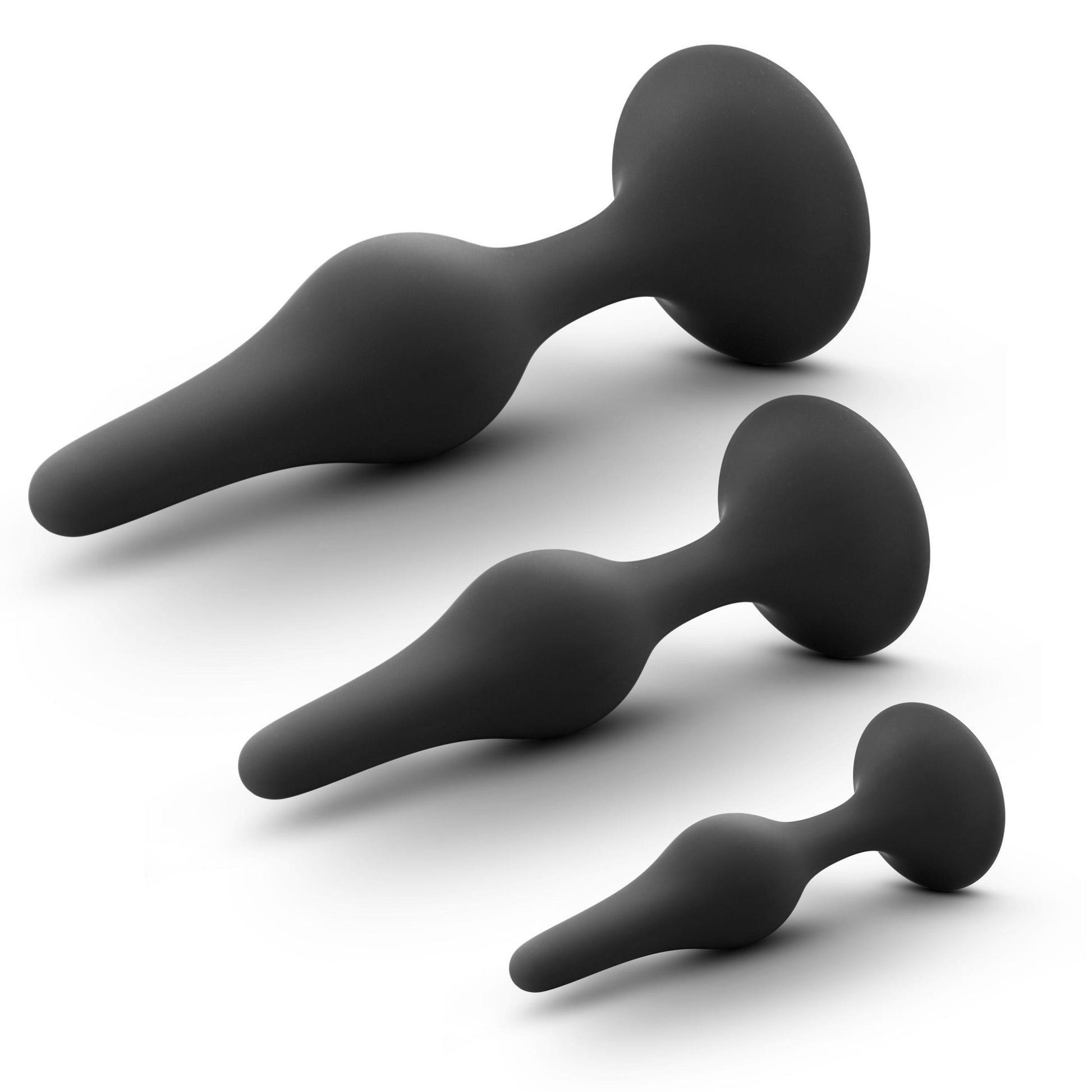 Anal Adventures Platinum - Silicone Beginner Plug Kit - Black | 819835027799 | Available at EroticWarehouse.com