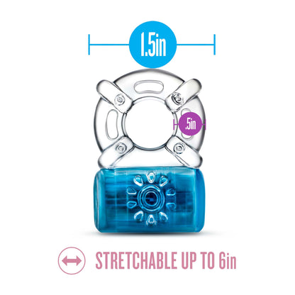 Play With Me - Pleaser Rechargeable C-Ring - Blue | 850002870282 | Available at EroticWarehouse.com