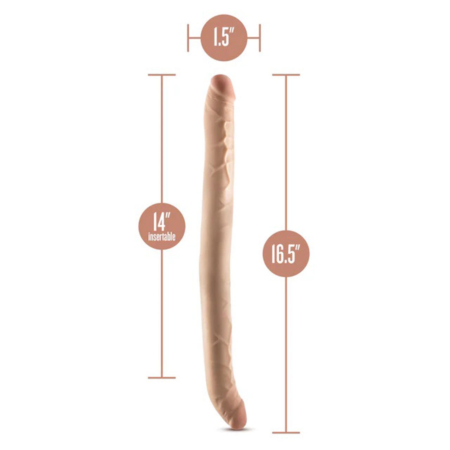 Dr. Skin Plus - 16.5” Posable Double Dong - Beige | 819835029953 | Available at EroticWarehouse.com