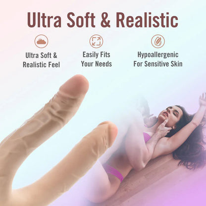 Dr. Skin Plus - 16.5” Posable Double Dong - Beige | 819835029953 | Available at EroticWarehouse.com