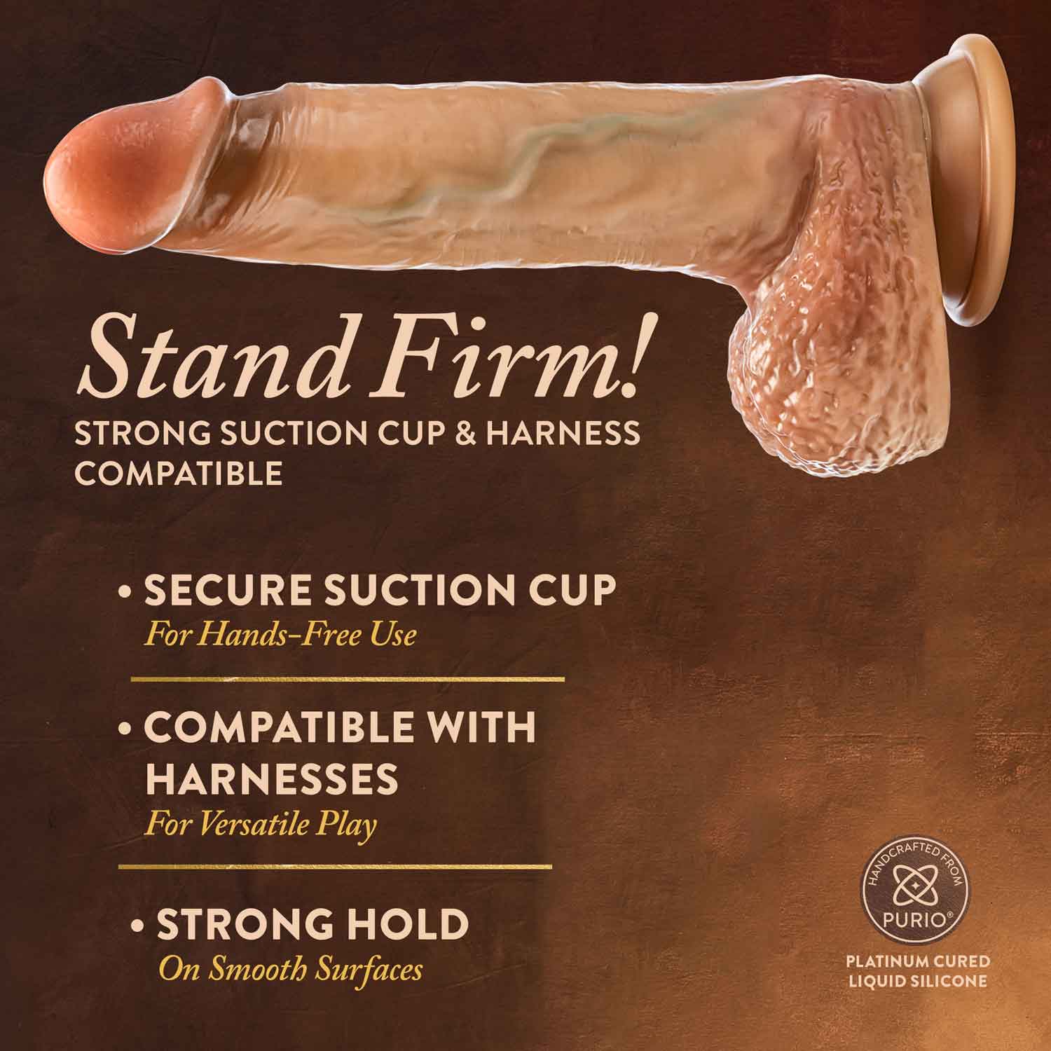 Renaissance - Raphael - 9.5 Inch Sliding Foreskin Dildo With Squeezable Balls - Tan | 810138370322 | Available at EroticWarehouse.com
