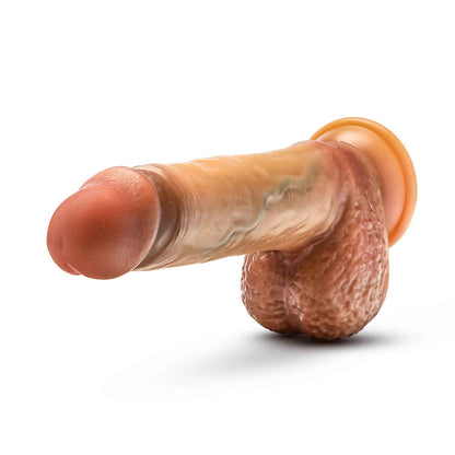 Renaissance - Raphael - 9.5 Inch Sliding Foreskin Dildo With Squeezable Balls - Tan | 810138370322 | Available at EroticWarehouse.com