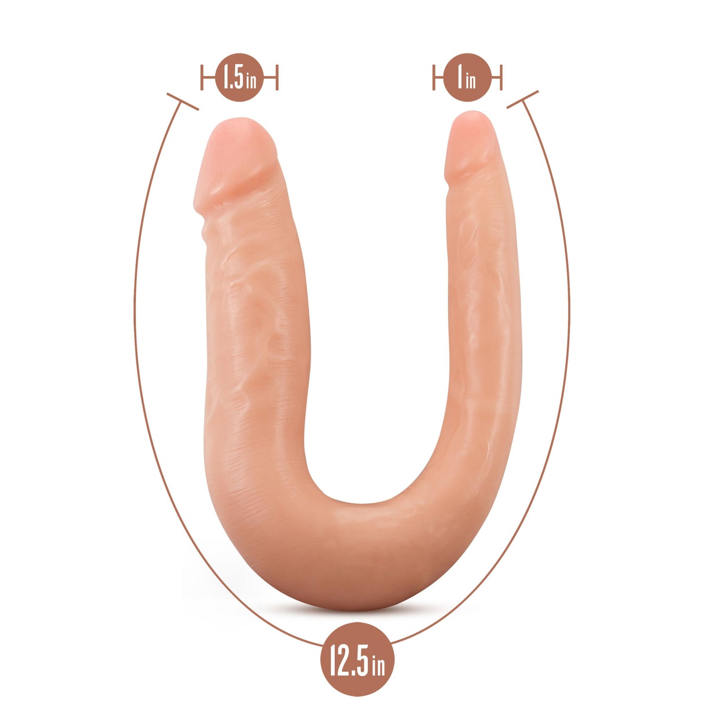 Dr. Skin Silicone - Dr. Double - 12 Inch Double Dong - Vanilla | 819835028574 | Available at EroticWarehouse.com
