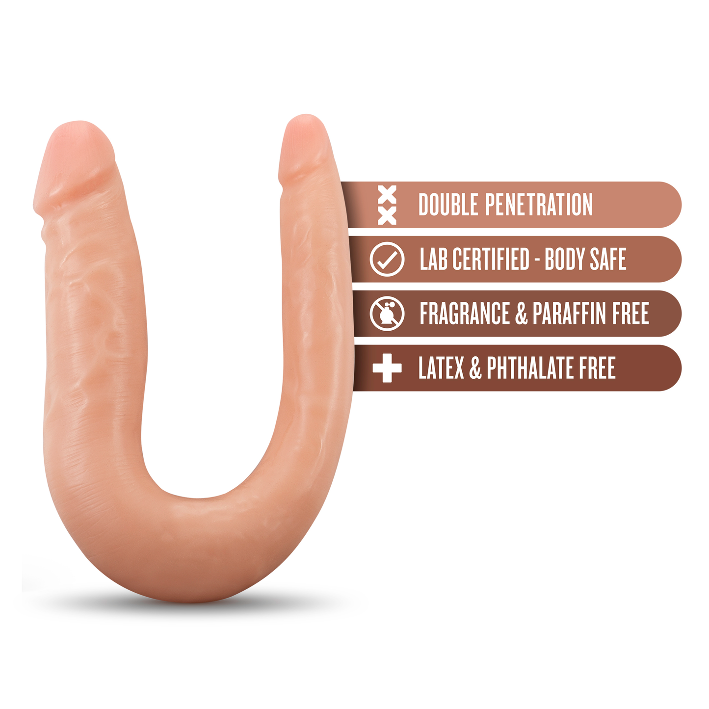 Dr. Skin Mini Double Dong - Vanillla | 819835024910 | Available at EroticWarehouse.com