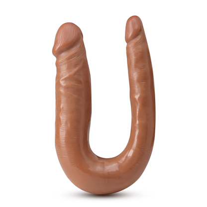 Dr. Skin Mini Double Dong - Mocha | 819835026952 | Available at EroticWarehouse.com