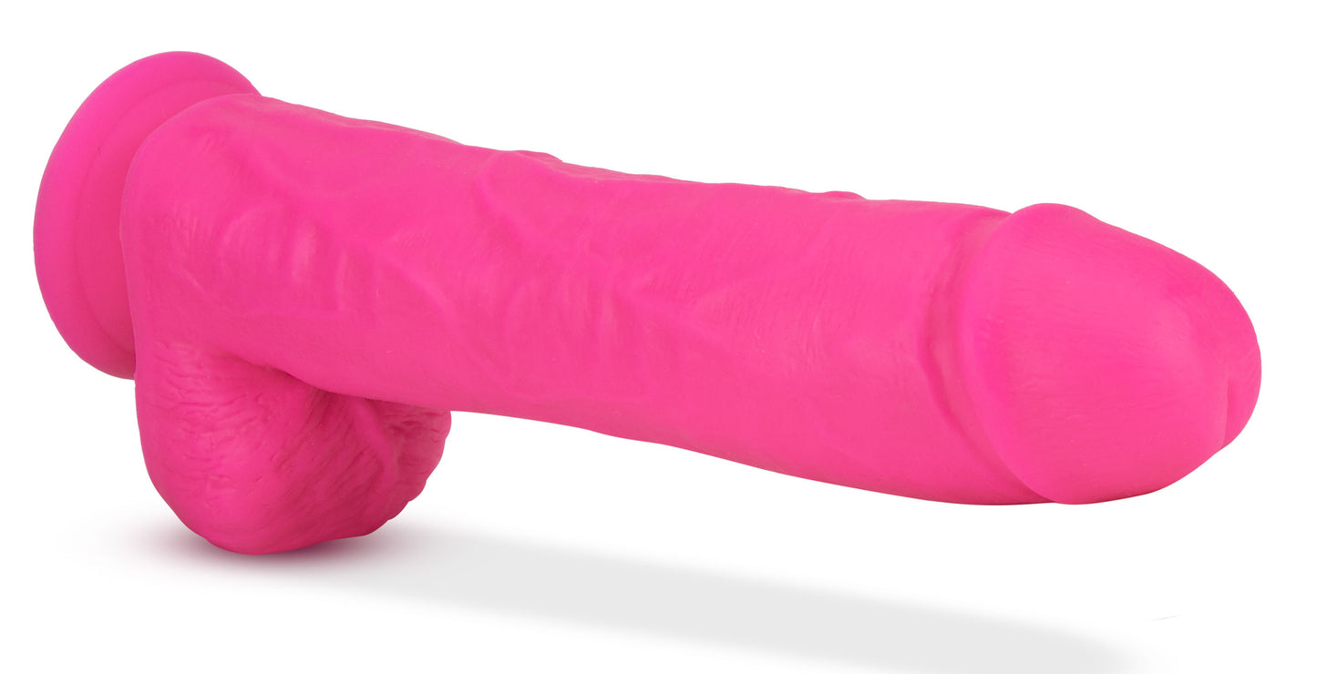 Neo - 11 Inch Dual Density Dildo - Neon Pink | 819835027096 | Available at EroticWarehouse.com