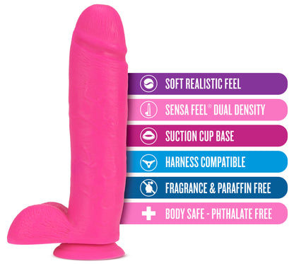 Neo - 11 Inch Dual Density Dildo - Neon Pink | 819835027096 | Available at EroticWarehouse.com