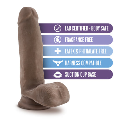 Au Naturel - 7 Inch Sensa Feel Dildo - Chocolate | 855215007661 | Available at EroticWarehouse.com