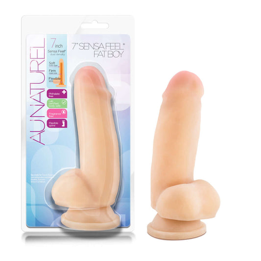 Au Naturel 7 Inch Sensa Feel Fat Boy - Beige | 702730682197 | Available at EroticWarehouse.com