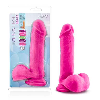 Au Natural - Bold - Hero - 8 Inch Dildo - Pink | 819835023685 | Available at EroticWarehouse.com