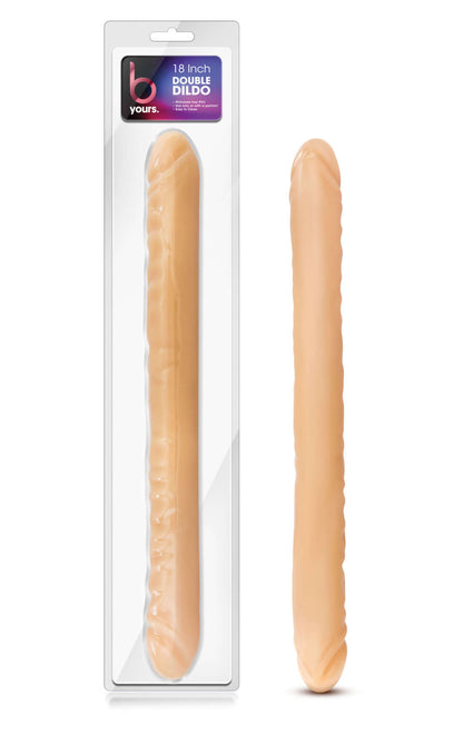 B Yours 18 Inch Double Dildo - Beige | 702730682388 | Available at EroticWarehouse.com
