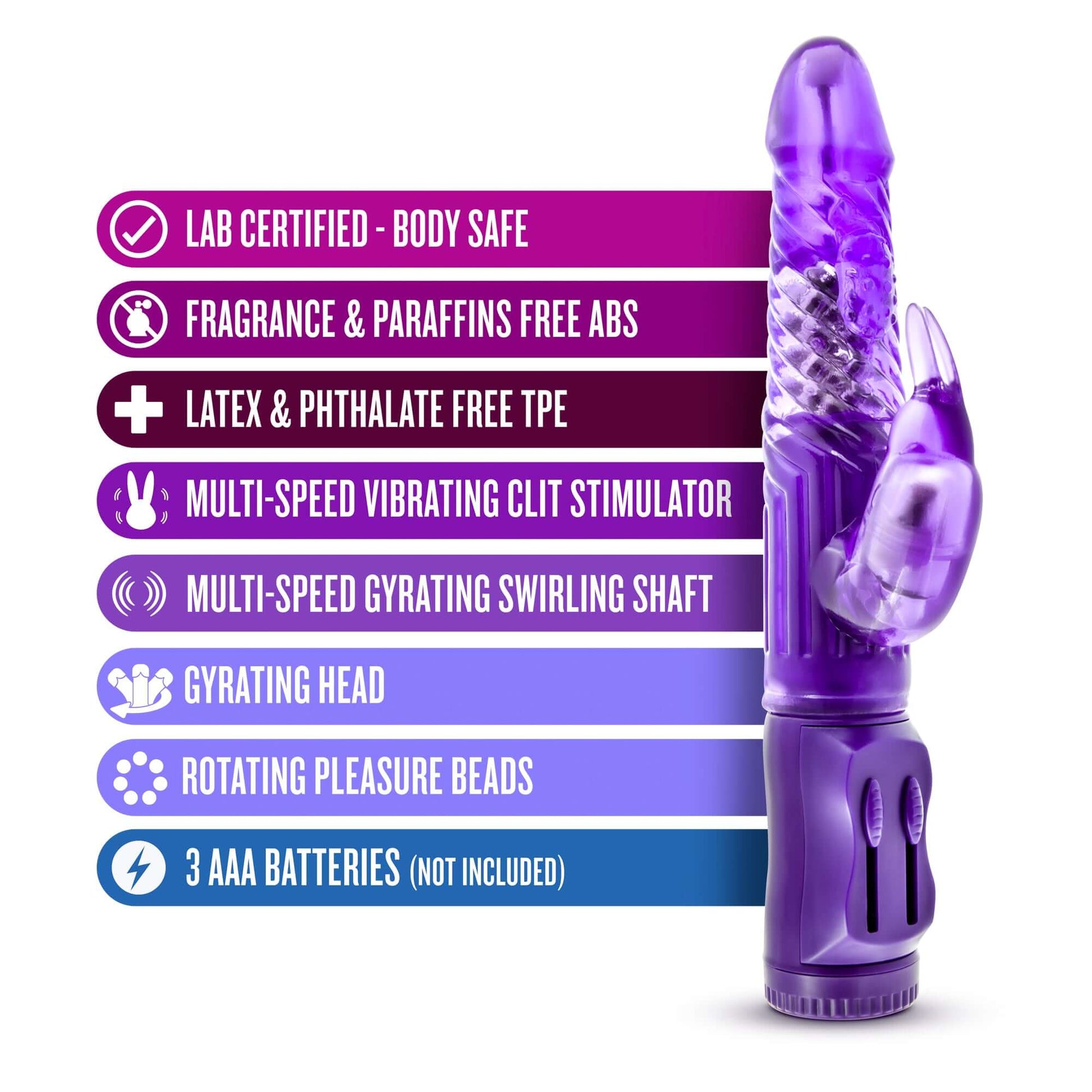 B Yours - Beginner's Bunny - Purple | 819835020158 | Available at EroticWarehouse.com