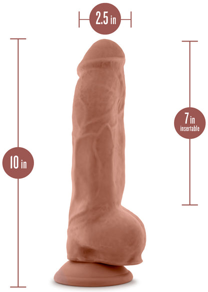 Au Naturel - Big Boy - 10 Inch Dildo - Mocha | 819835027331 | Available at EroticWarehouse.com