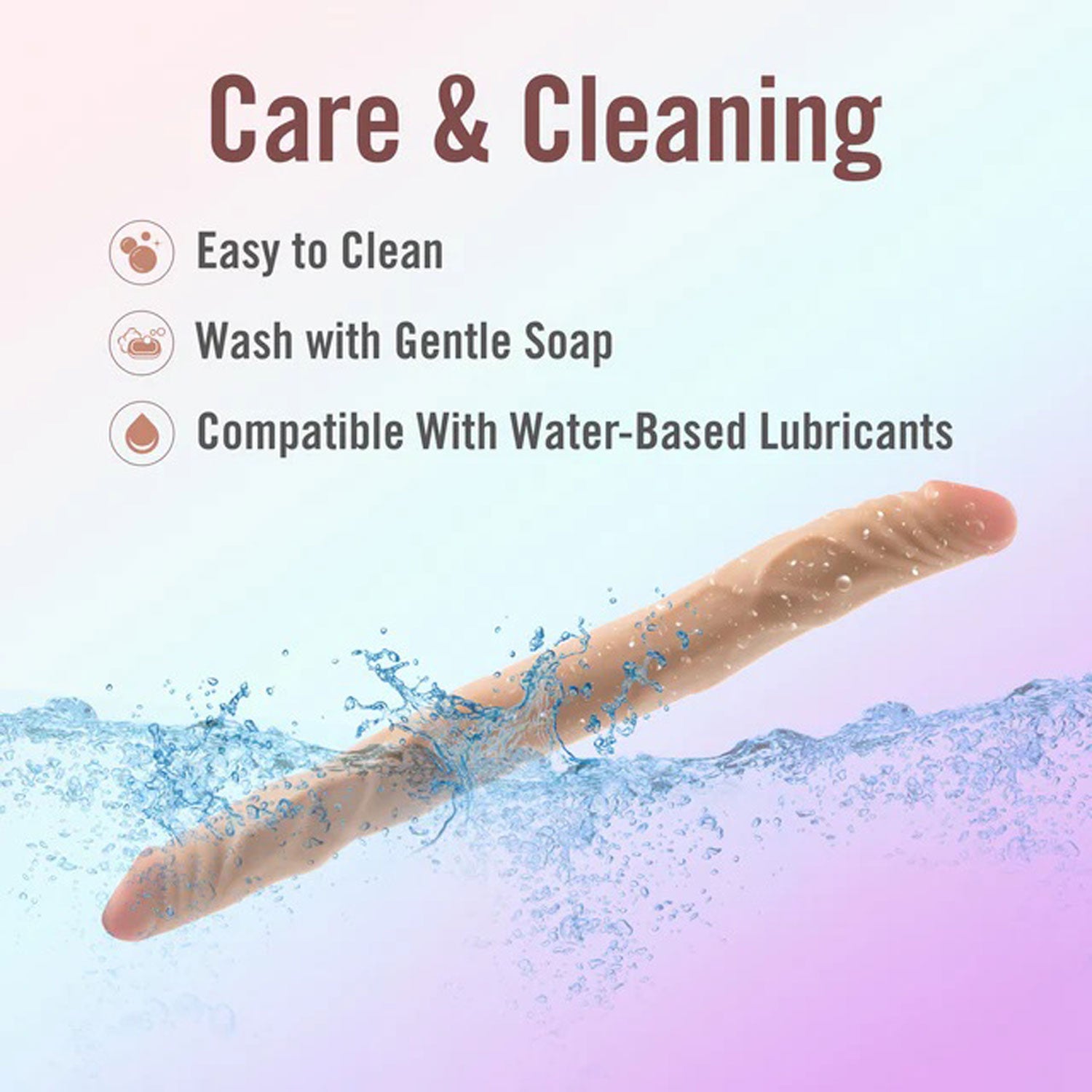 Dr. Skin Plus - 14” Posable Double Dong - Beige | 819835029946 | Available at EroticWarehouse.com