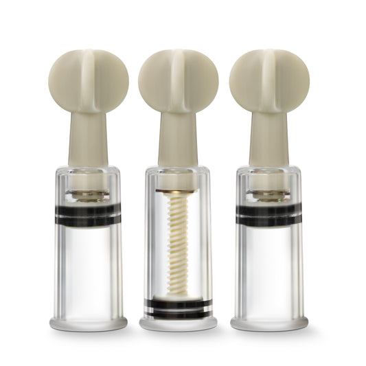 Temptasia - Clit and Nipple Twist Suckers - Set of 3 - Clear | 819835024170 | Available at EroticWarehouse.com