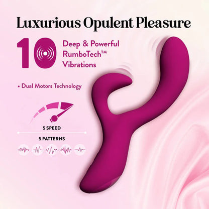 Blush Quinn Rabbit Vibrator Burgundy | 810138370995 | Available at EroticWarehouse.com