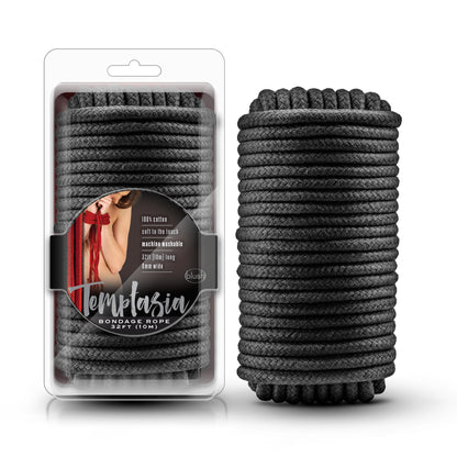 Temptasia - Bondage Rope - 32 Feet - Black | 819835022688 | Available at EroticWarehouse.com
