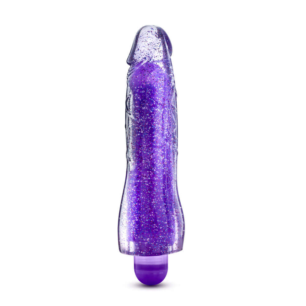 Glow Dicks - Molly Glitter Vibrator - Purple | 819835023258 | Available at EroticWarehouse.com