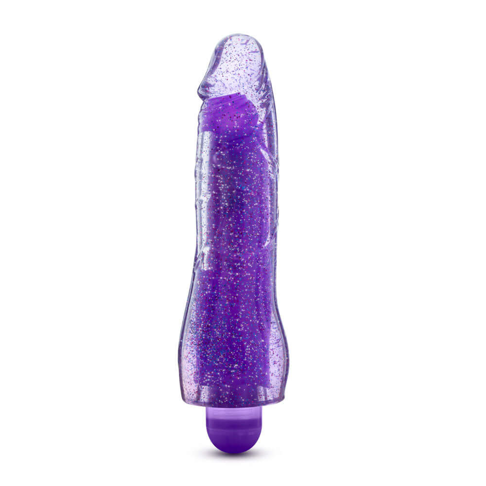 Glow Dicks - Molly Glitter Vibrator - Purple | 819835023258 | Available at EroticWarehouse.com