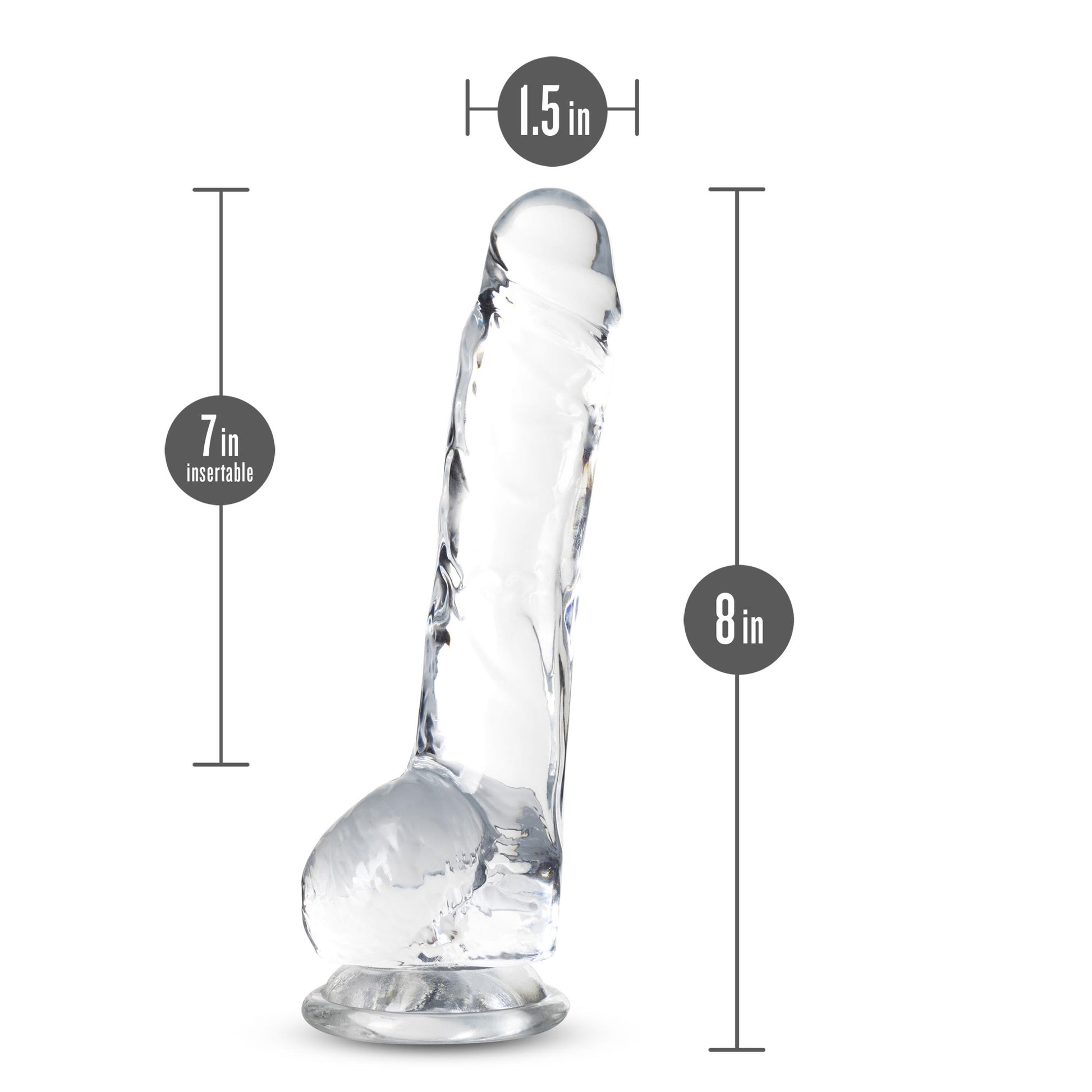 Naturally Yours - 8 Inch Crystalline Dildo - Diamond | 819835026846 | Available at EroticWarehouse.com