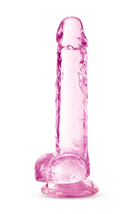 Naturally Yours - 7 Inch Crystalline Dildo - Rose | 819835026853 | Available at EroticWarehouse.com
