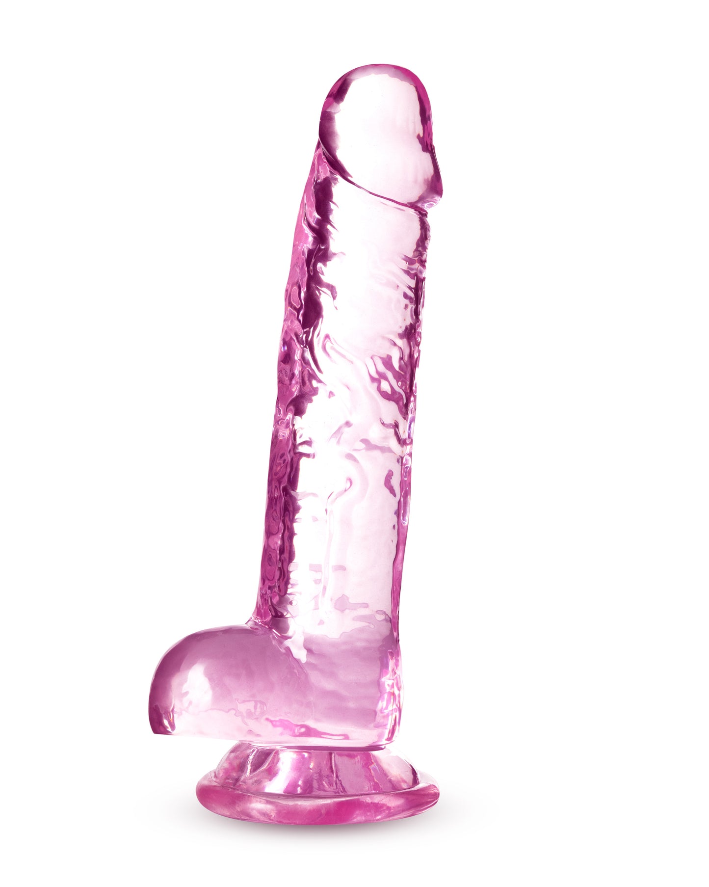 Naturally Yours - 7 Inch Crystalline Dildo - Rose | 819835026853 | Available at EroticWarehouse.com