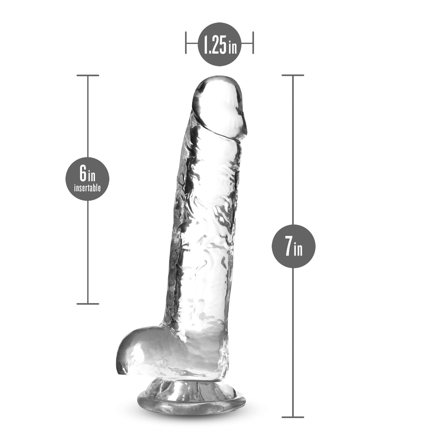 Naturally Yours - 7 Inch Crystalline Dildo - Diamond | 819835026877 | Available at EroticWarehouse.com