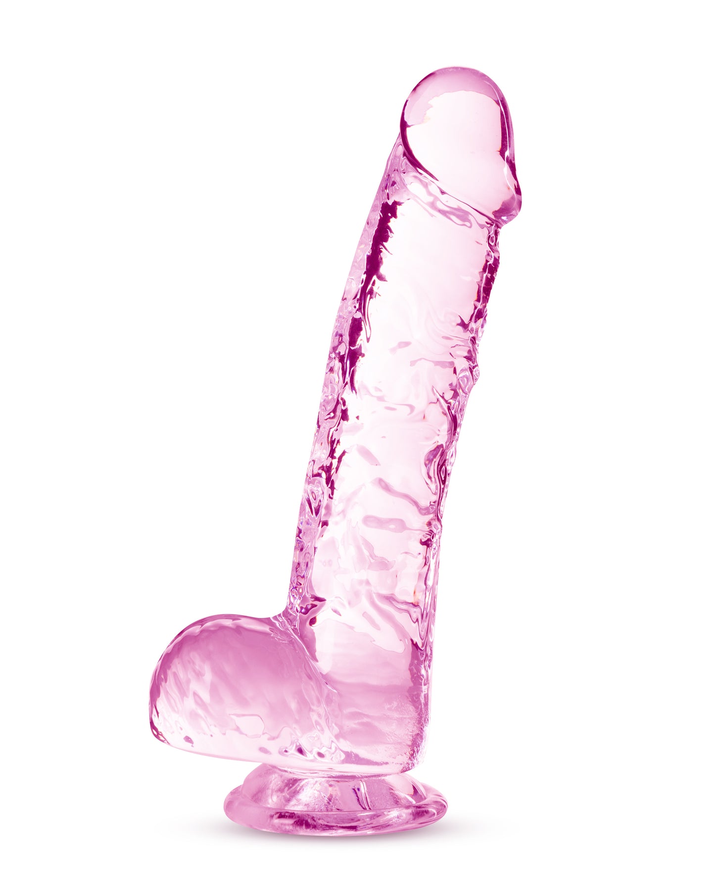 Naturally Yours - 6 Inch Crystalline Dildo - Rose | 819835026891 | Available at EroticWarehouse.com