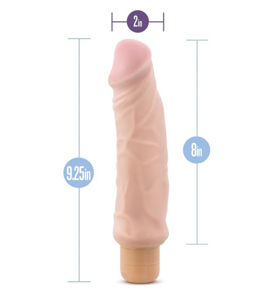 X5 Plus - Hard on Vibrating 9 Inch Dildo - Natural | 735380522032 | Available at EroticWarehouse.com