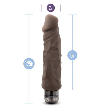 X5 Plus - Hard on Vibrating 9 Inch Dildo - Brown | 735380522063 | Available at EroticWarehouse.com