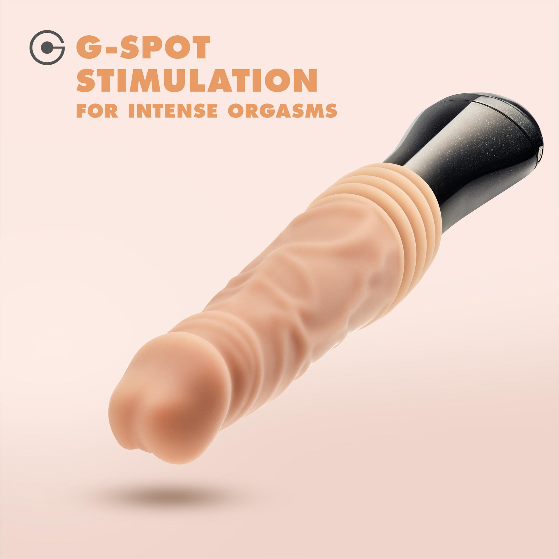 Dr. Skin Silicone - Dr. Knight - Thrusting Gyrating Vibrating Dildo - Beige | 819835026921 | Available at EroticWarehouse.com