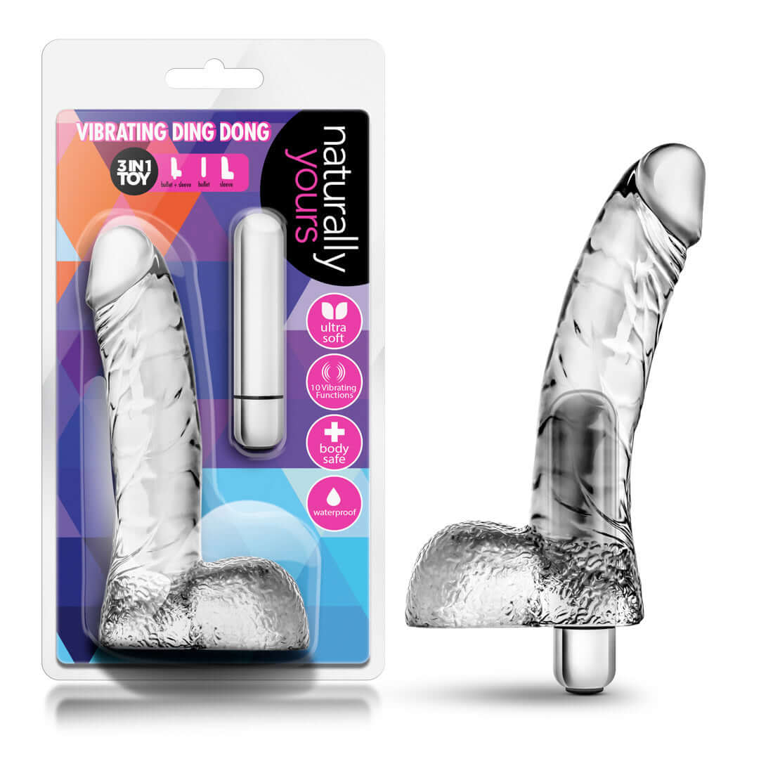 Naturally Yours - Vibrating Ding Dong - Clear | 702730691298 | Available at EroticWarehouse.com