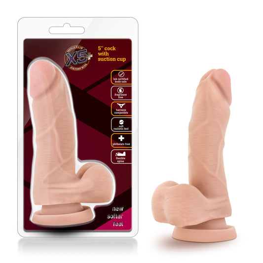 X5 5 Inch Cock With Suction Cup Dildo | 702730699232 | Available at EroticWarehouse.com