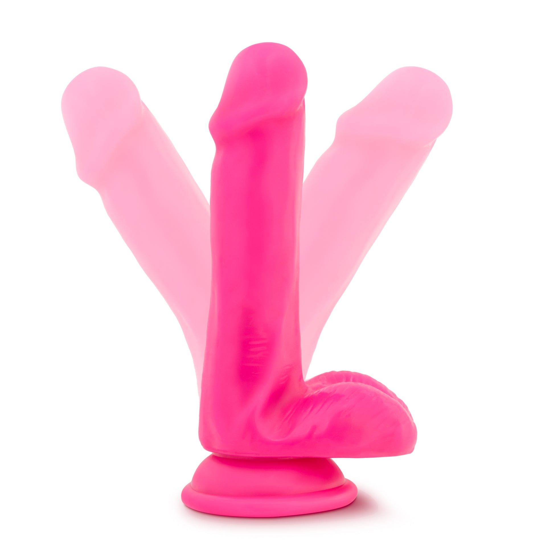 Neo - 6 Inch Dual Density Cock With Balls - Neon Pink | 819835021513 | Available at EroticWarehouse.com