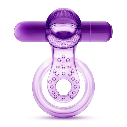 Play With Me - Lick It - Vibrating Double Strap Cockring - Purple | 853858007598 | Available at EroticWarehouse.com