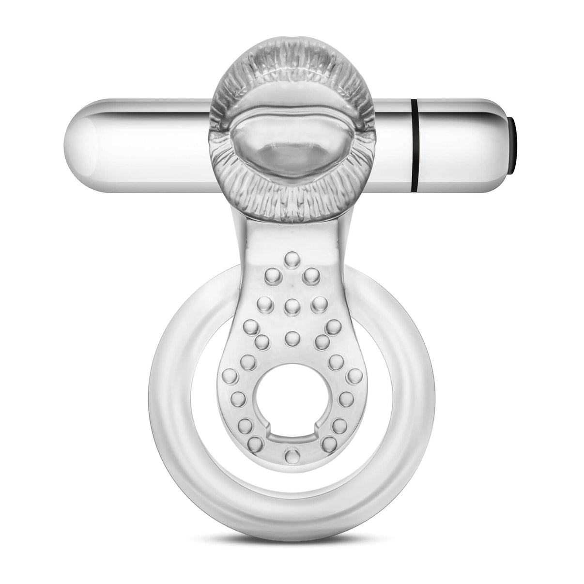 Stay Hard - 10 Function Vibrating Tongue Ring - Clear | 853858007307 | Available at EroticWarehouse.com