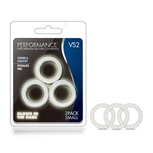 Performance - Vs2 Pure Premium Silicone Cockrings - Small - White | 853858007604 | Available at EroticWarehouse.com