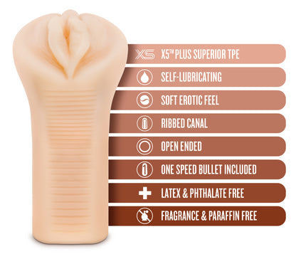 M Elite - Soft and Wet Pussy Stroker - Veronika - Beige | 819835027508 | Available at EroticWarehouse.com