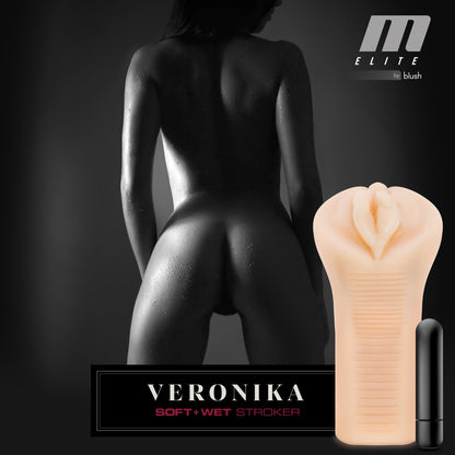 M Elite - Soft and Wet Pussy Stroker - Veronika - Beige | 819835027508 | Available at EroticWarehouse.com