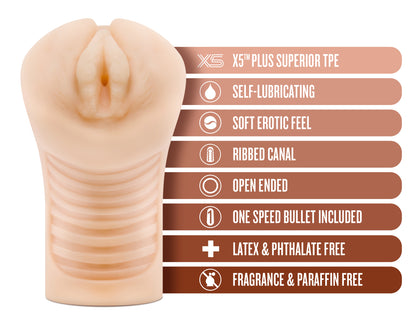 M Elite - Soft and Wet - Annabella Pussy Stroker - Beige | 819835027492 | Available at EroticWarehouse.com
