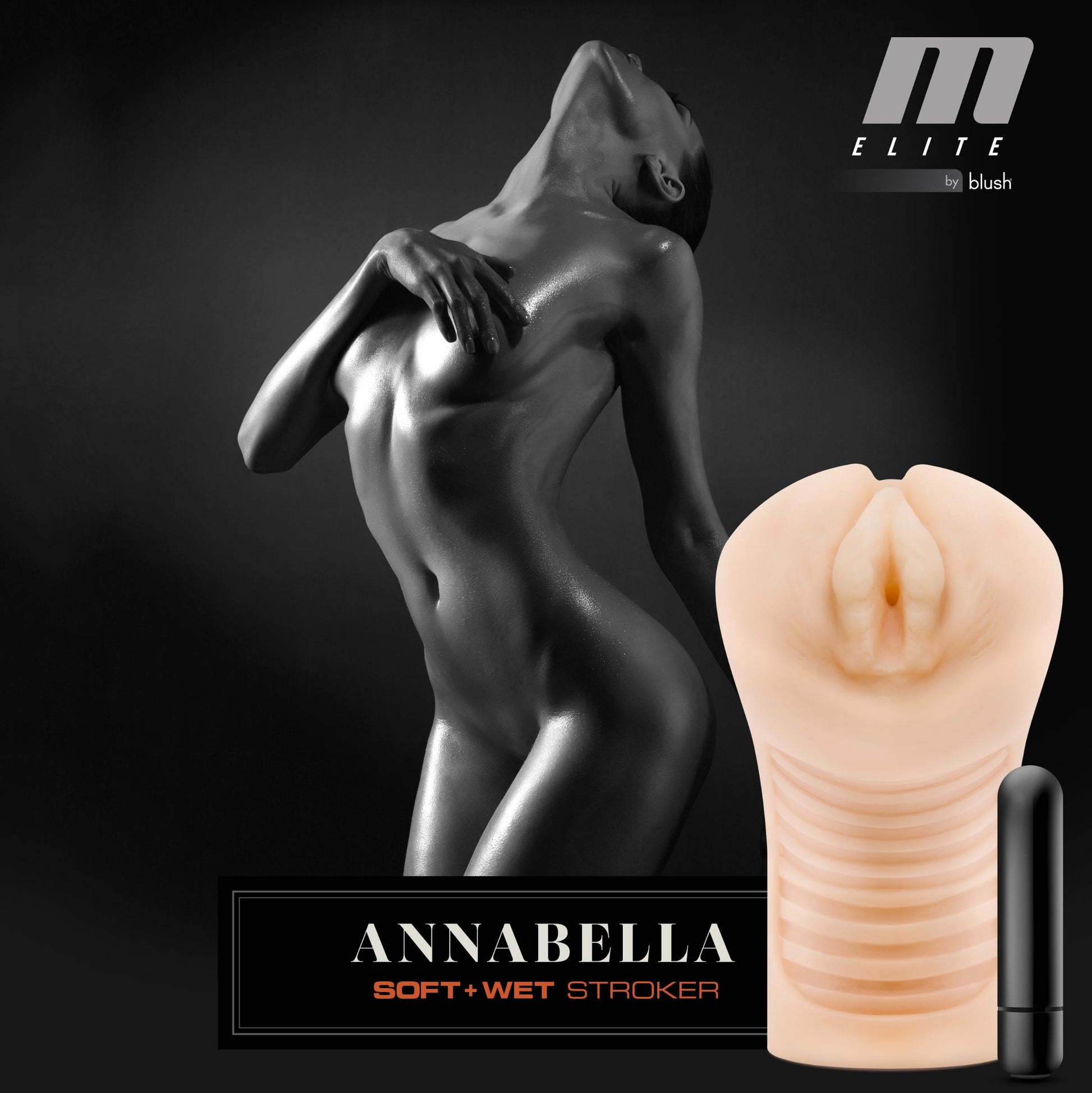 M Elite - Soft and Wet - Annabella Pussy Stroker - Beige | 819835027492 | Available at EroticWarehouse.com