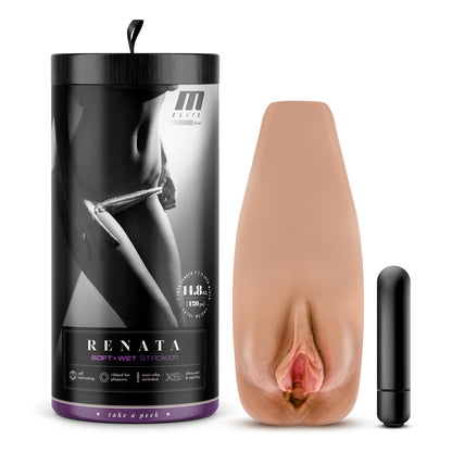 M Elite - Soft and Wet - Renata Pussy Stroker - Tan | 819835027522 | Available at EroticWarehouse.com