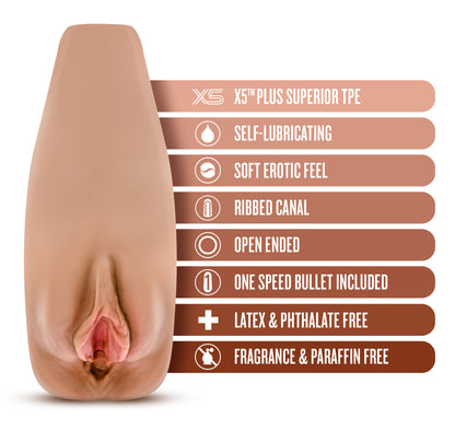 M Elite - Soft and Wet - Renata Pussy Stroker - Tan | 819835027522 | Available at EroticWarehouse.com