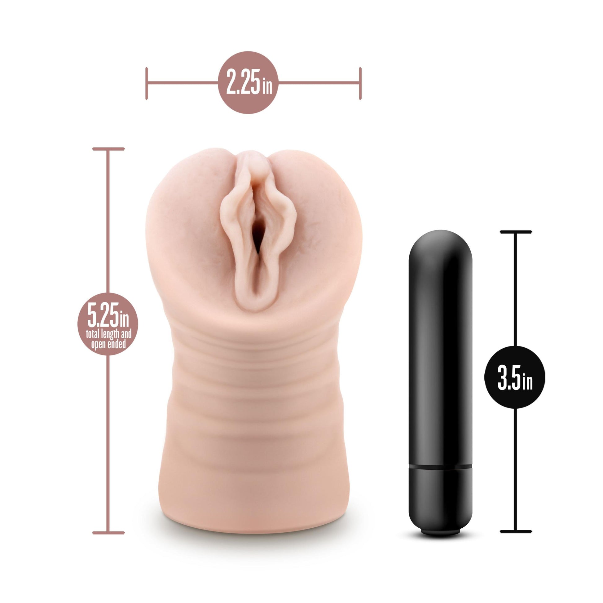 Enlust - Destini AI Vibrating Pussy Style Stroker - Beige | 810138370063 | Available at EroticWarehouse.com