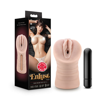 Enlust - Ayumi - Vibrating Pussy Style Stroker - Beige | 810138370094 | Available at EroticWarehouse.com