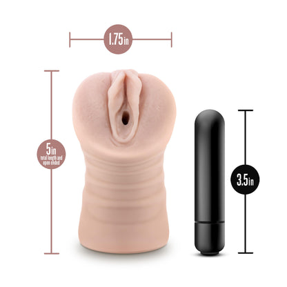 Enlust - Ayumi - Vibrating Pussy Style Stroker - Beige | 810138370094 | Available at EroticWarehouse.com